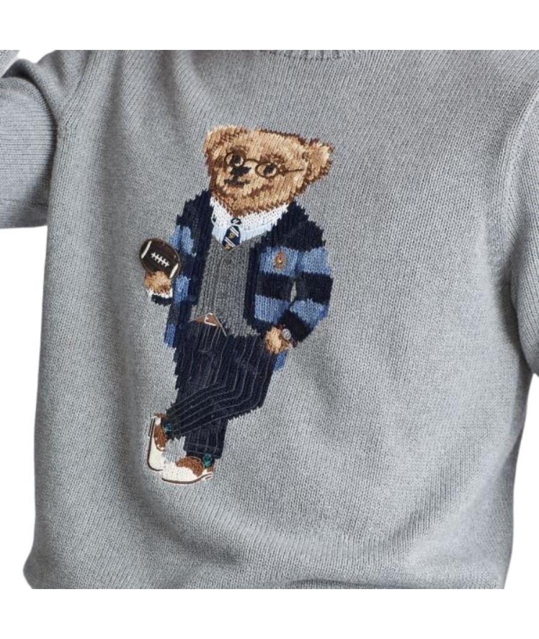 POLO RALPH LAUREN Серый хлопковый джемпер / свитер, фото 2