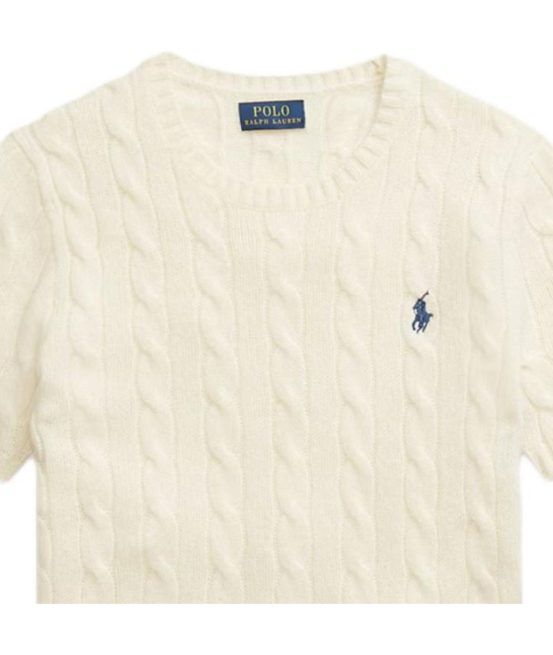 POLO RALPH LAUREN Бежевый шерстяной джемпер / свитер, фото 3