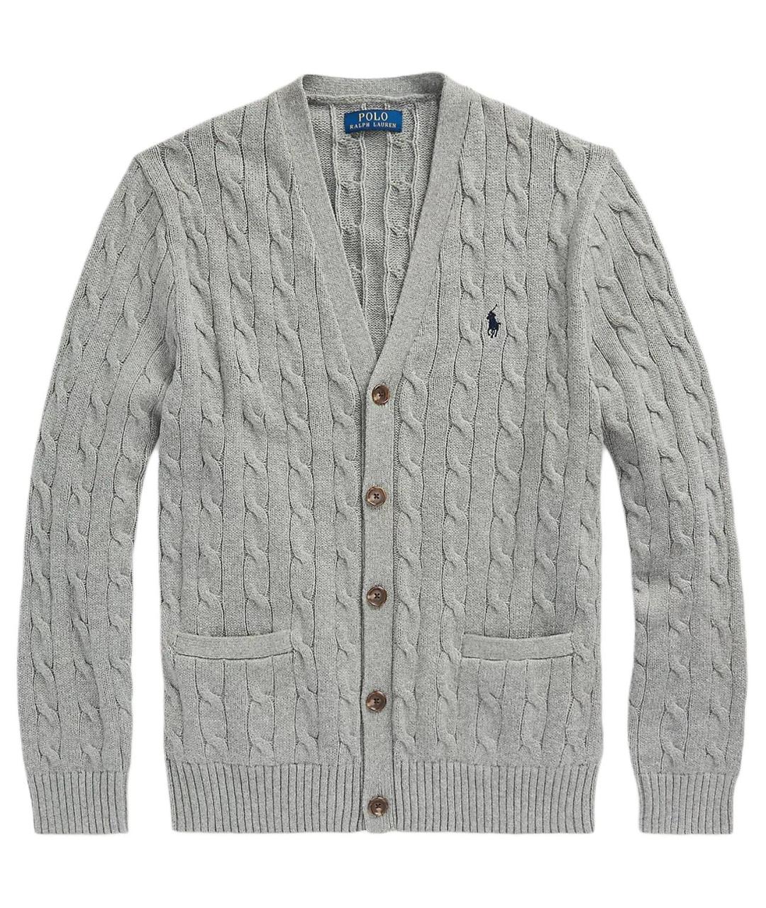 POLO RALPH LAUREN Серый хлопковый джемпер / свитер, фото 1