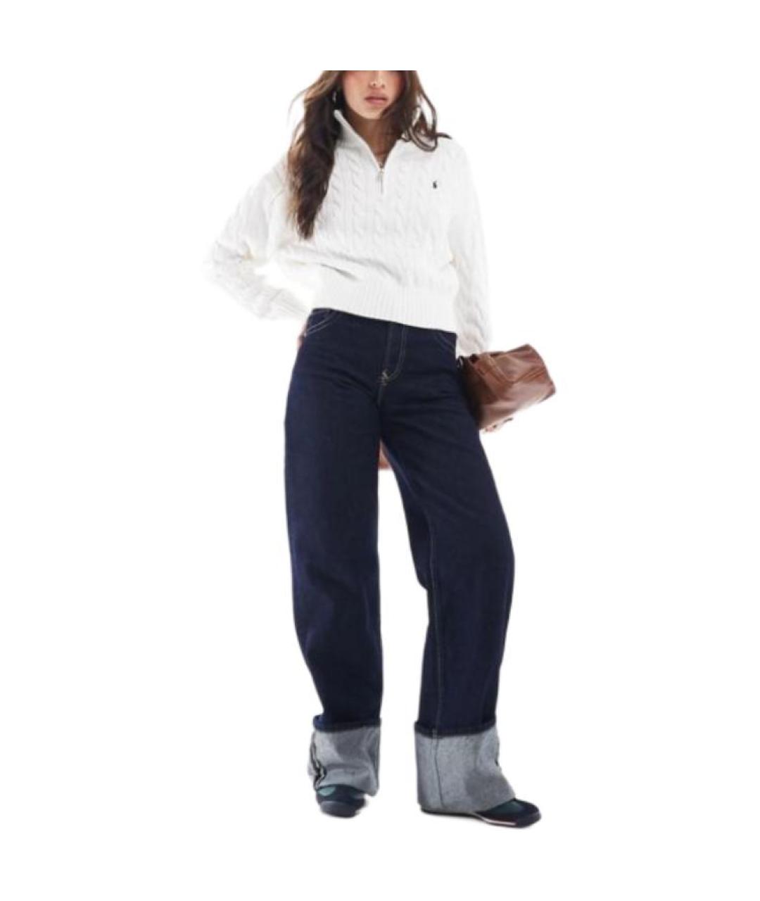 POLO RALPH LAUREN Белый хлопковый джемпер / свитер, фото 2