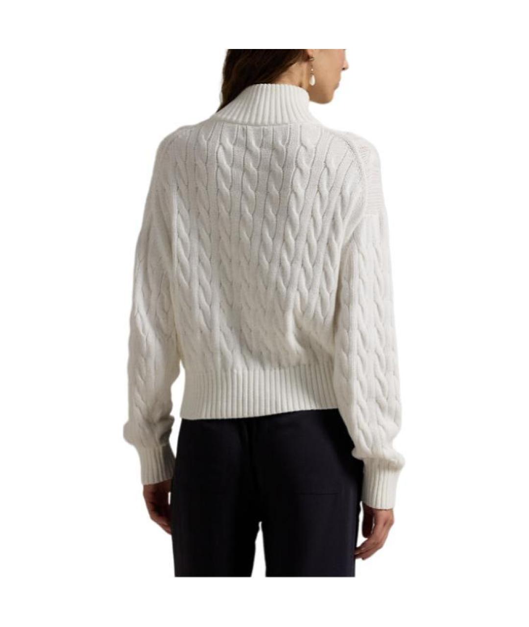 POLO RALPH LAUREN Белый хлопковый джемпер / свитер, фото 5