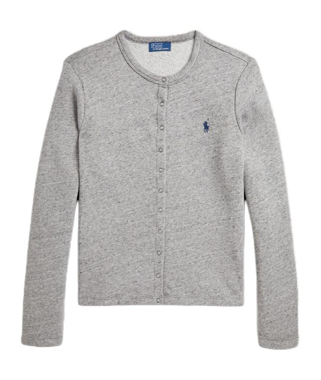 POLO RALPH LAUREN Серый хлопковый кардиган, фото 1