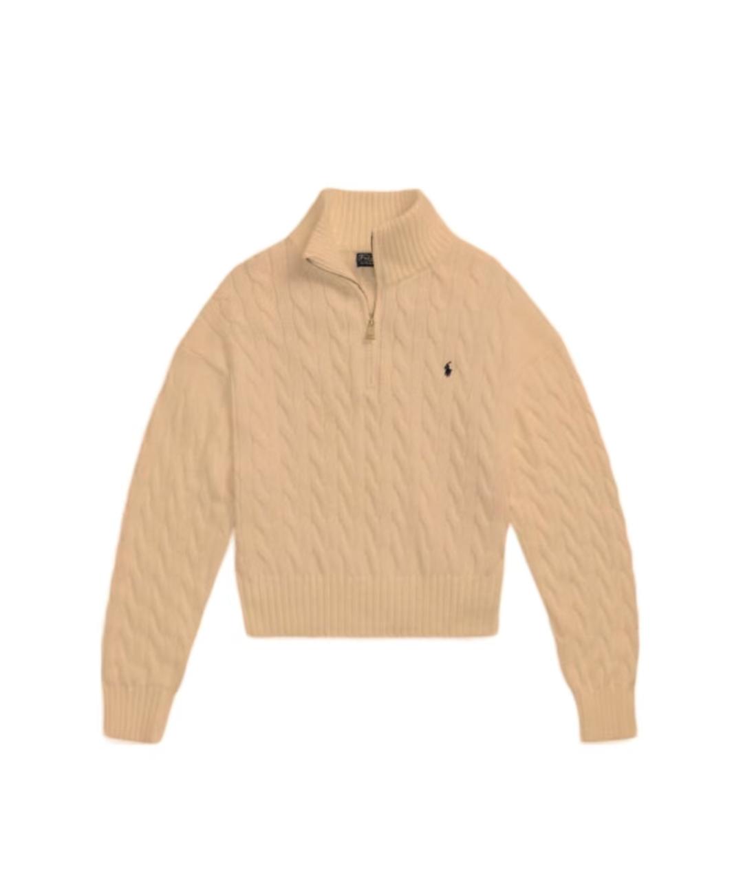 POLO RALPH LAUREN Бежевый хлопковый джемпер / свитер, фото 1