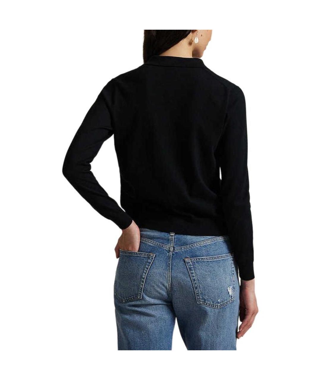 POLO RALPH LAUREN Черный хлопковый кардиган, фото 3