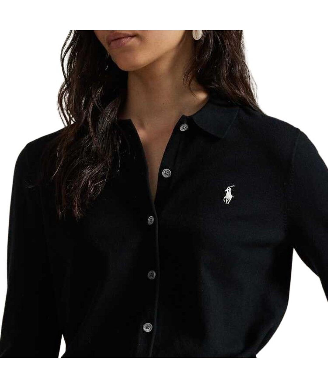 POLO RALPH LAUREN Черный хлопковый кардиган, фото 5