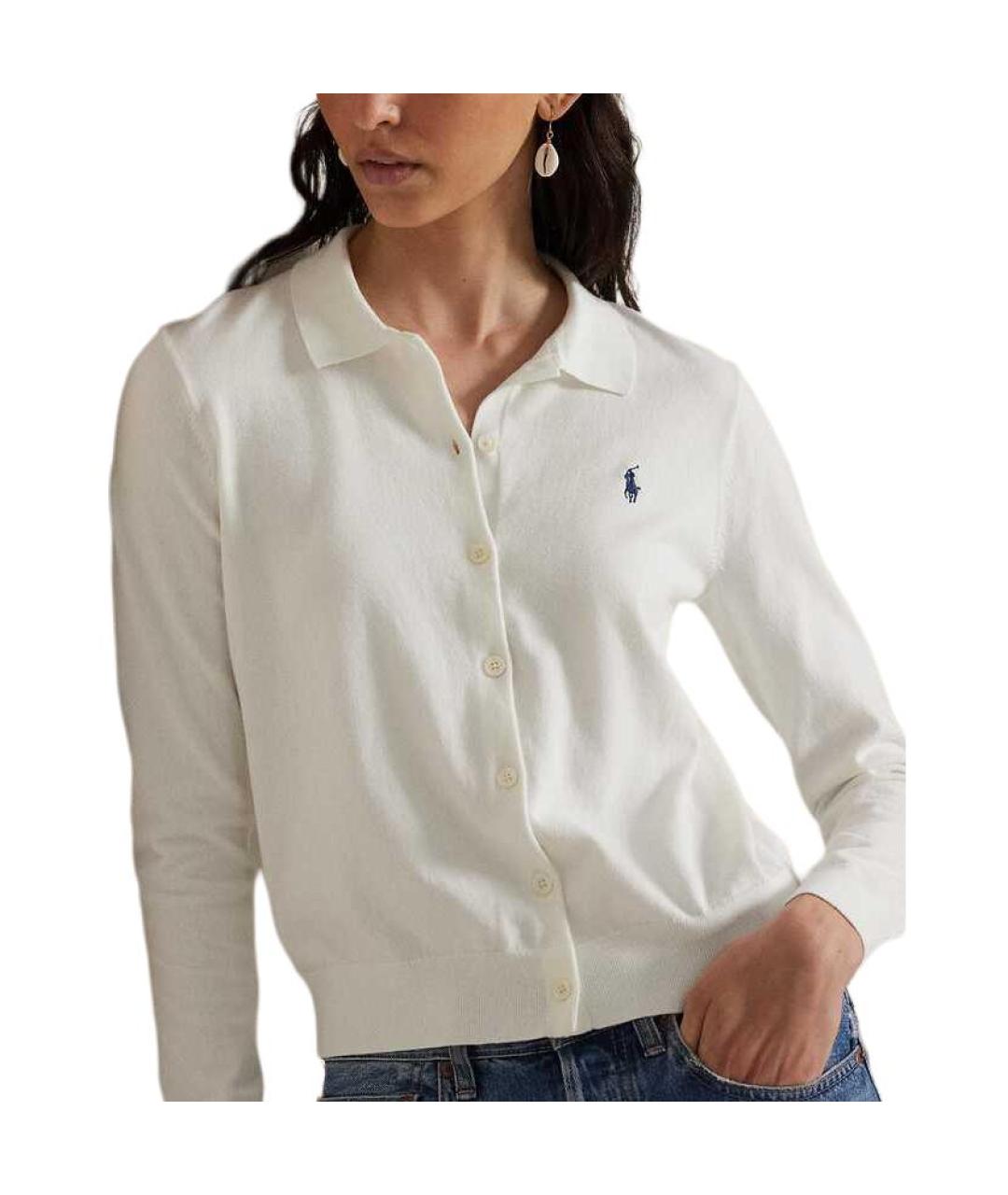POLO RALPH LAUREN Белый кардиган, фото 4