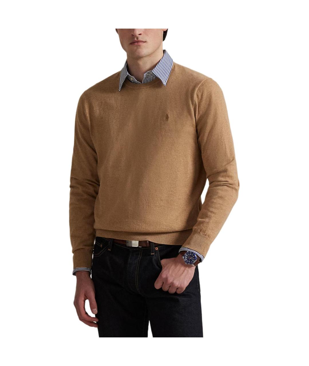 POLO RALPH LAUREN Бежевый джемпер / свитер, фото 2