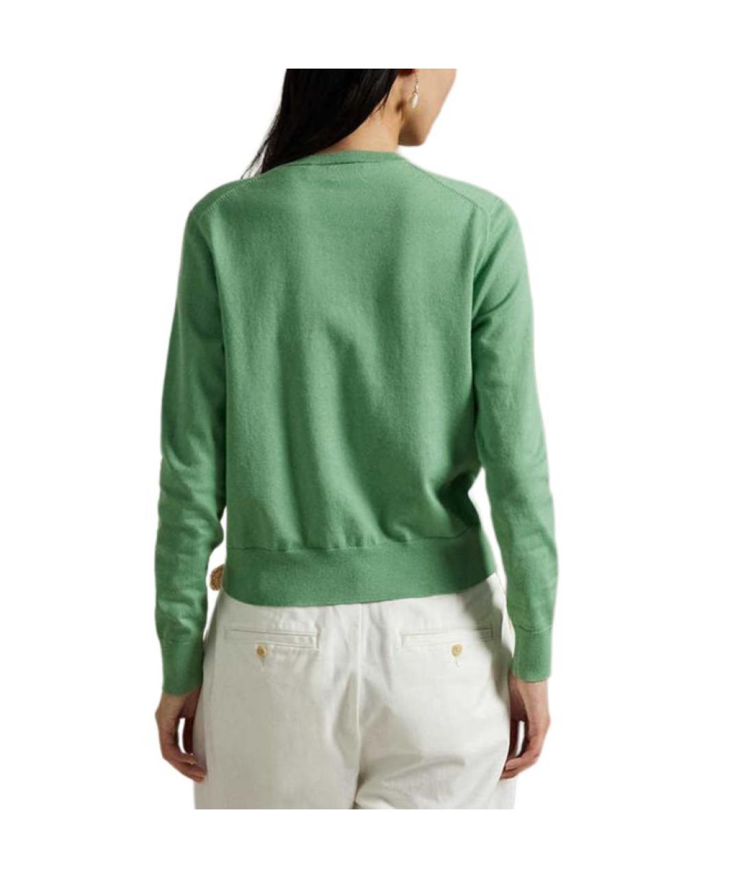 POLO RALPH LAUREN Зеленый хлопковый кардиган, фото 3