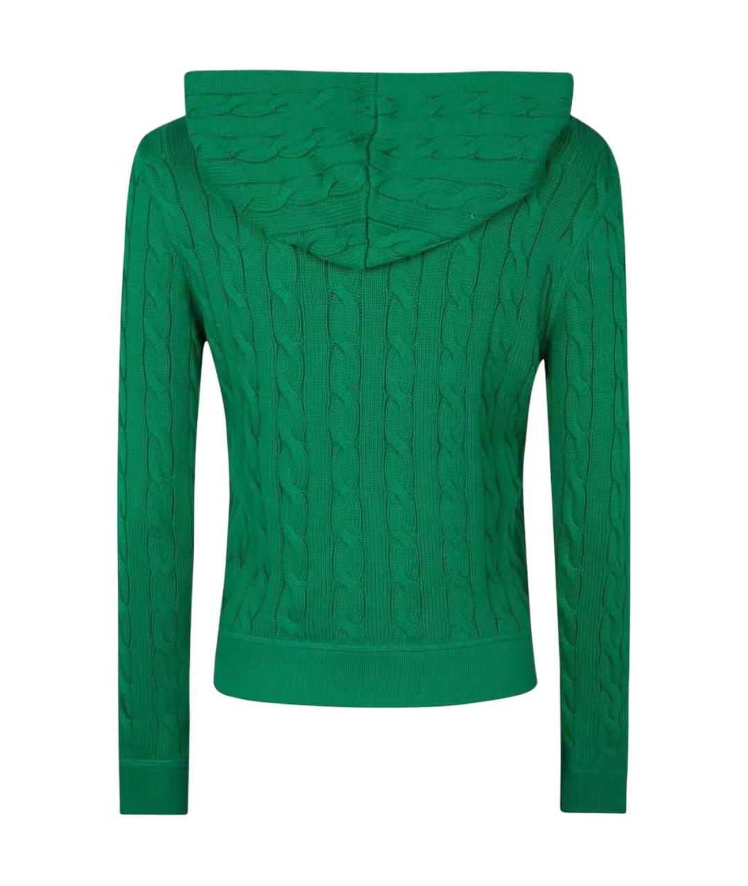 POLO RALPH LAUREN Зеленый хлопковый кардиган, фото 2