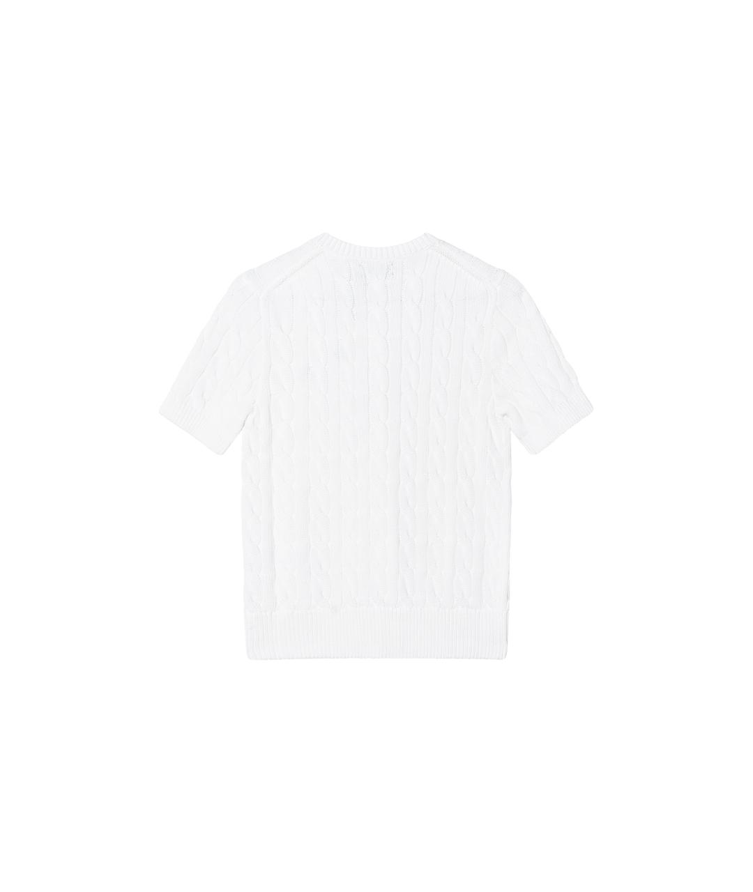 POLO RALPH LAUREN Белый хлопковый кардиган, фото 2