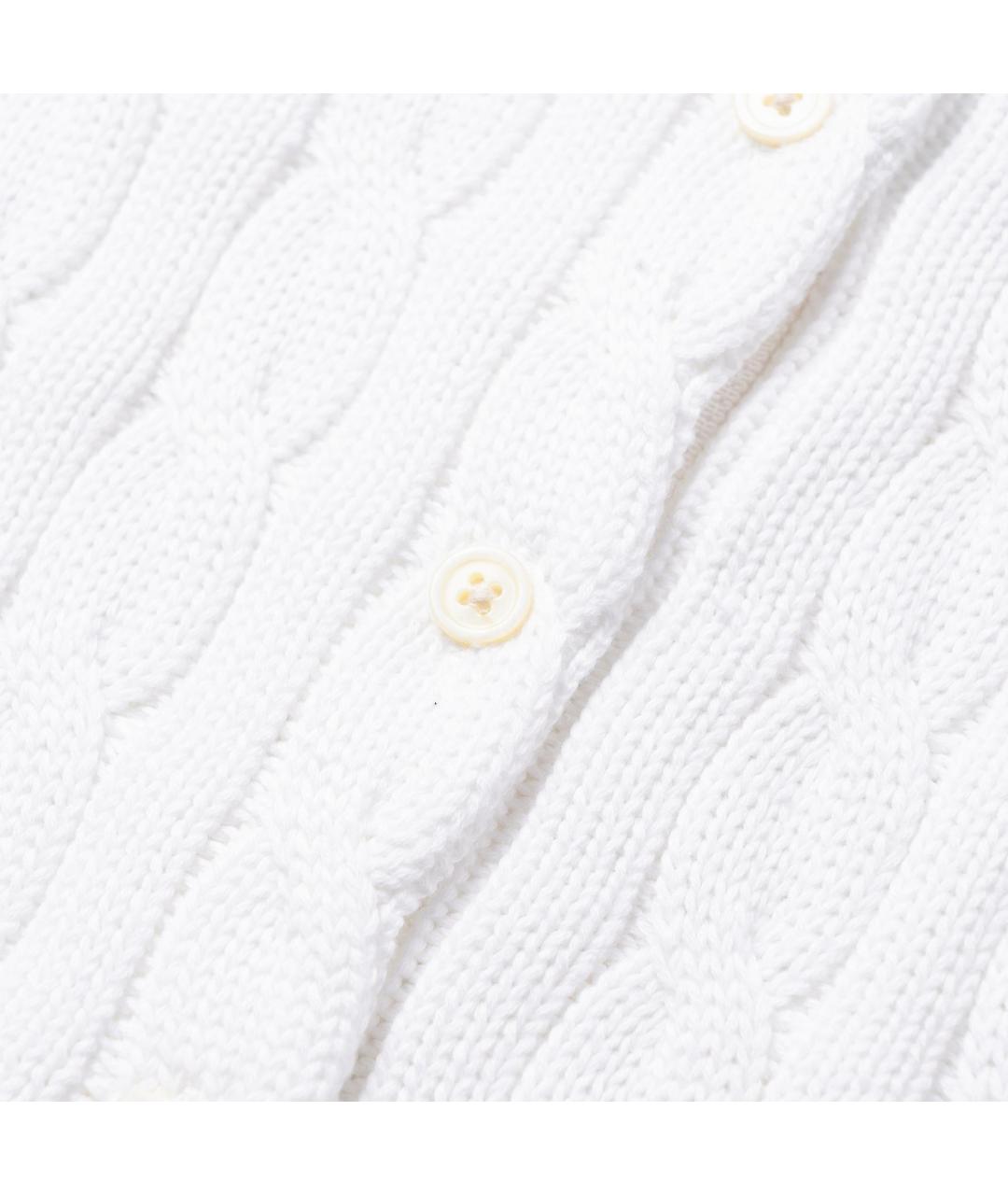 POLO RALPH LAUREN Белый хлопковый кардиган, фото 4