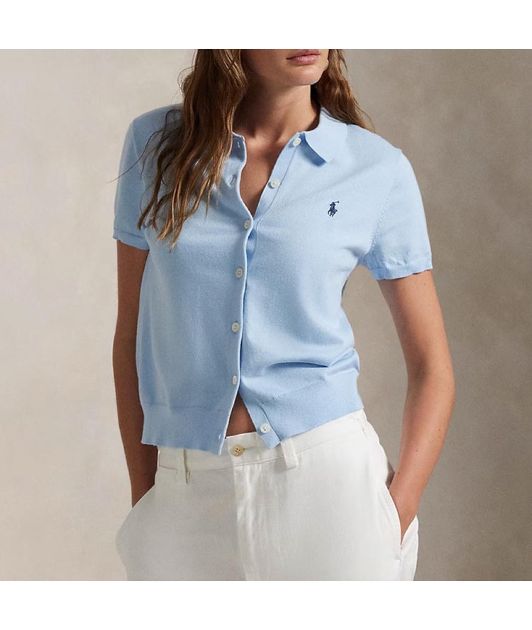 POLO RALPH LAUREN Голубой кардиган, фото 2