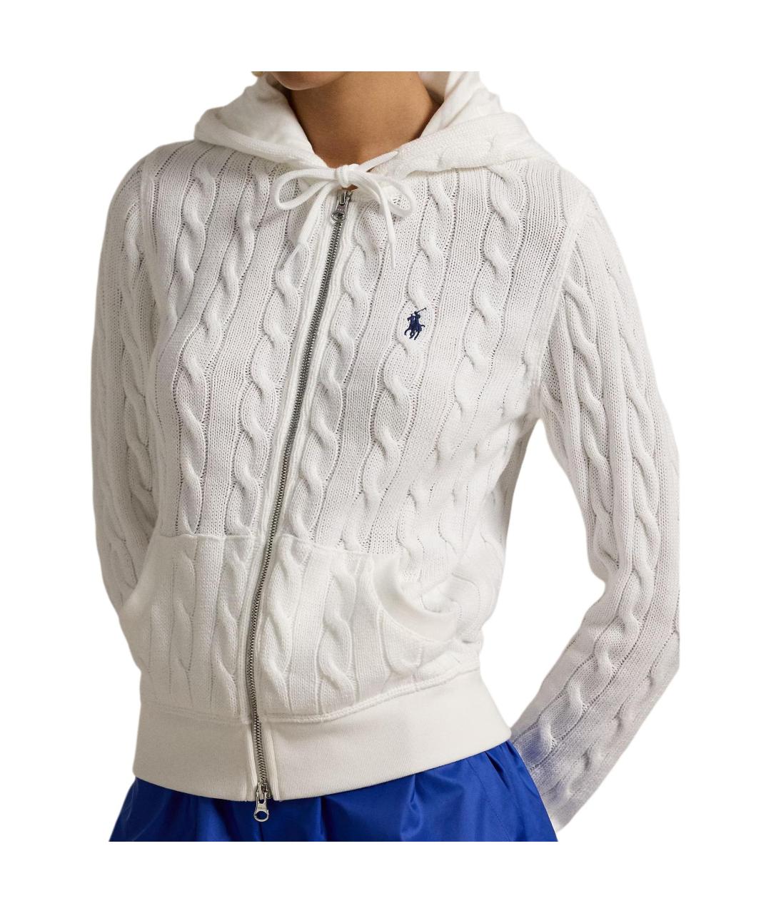 POLO RALPH LAUREN Белый хлопковый кардиган, фото 3