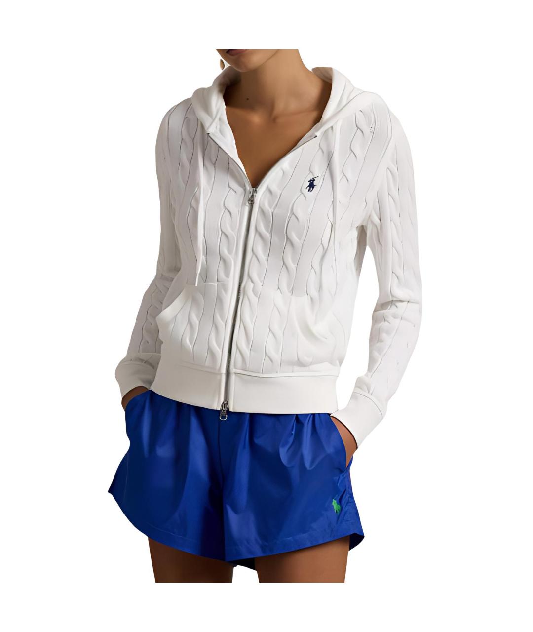 POLO RALPH LAUREN Белый хлопковый кардиган, фото 2