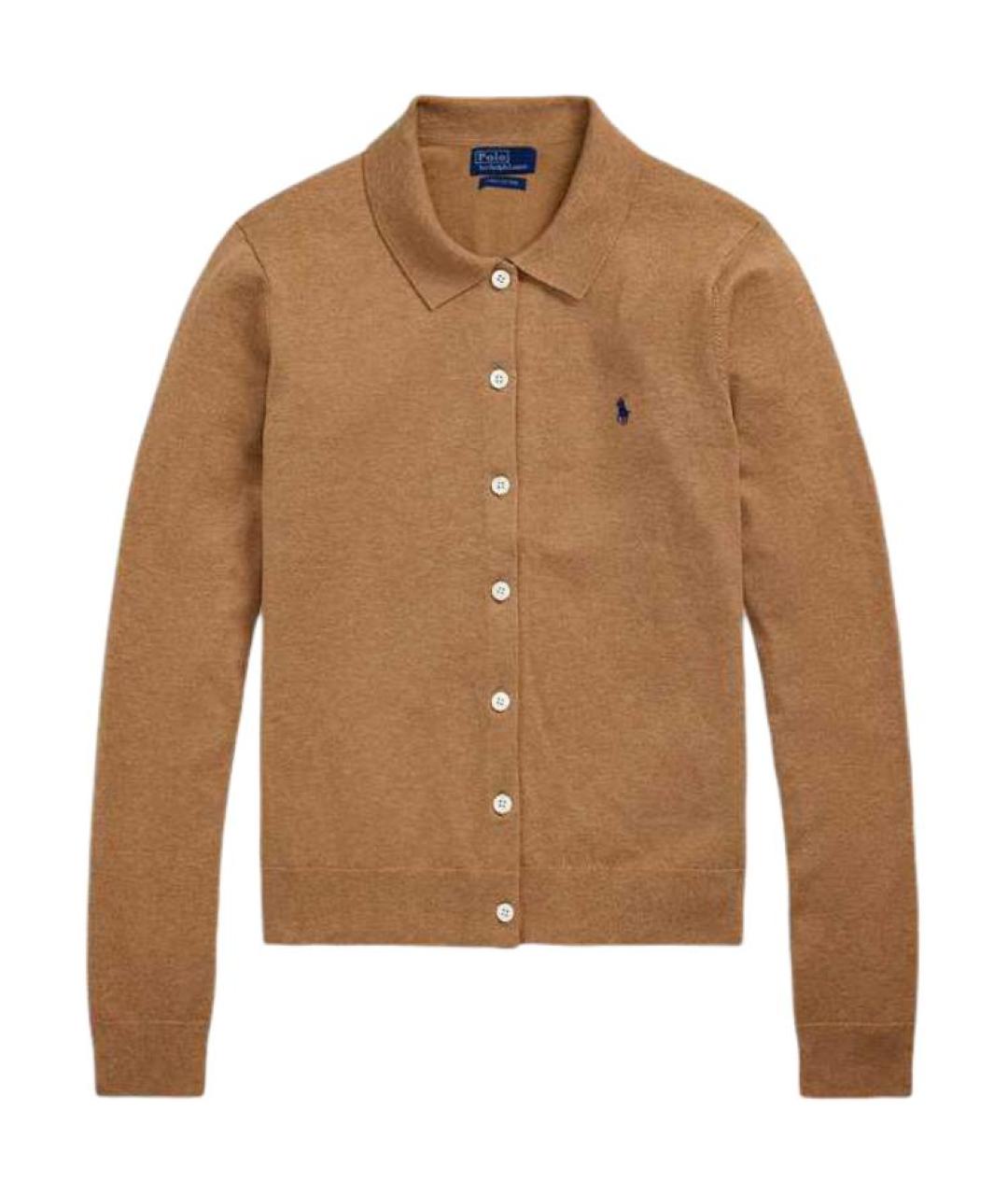 POLO RALPH LAUREN Бежевый хлопковый кардиган, фото 1