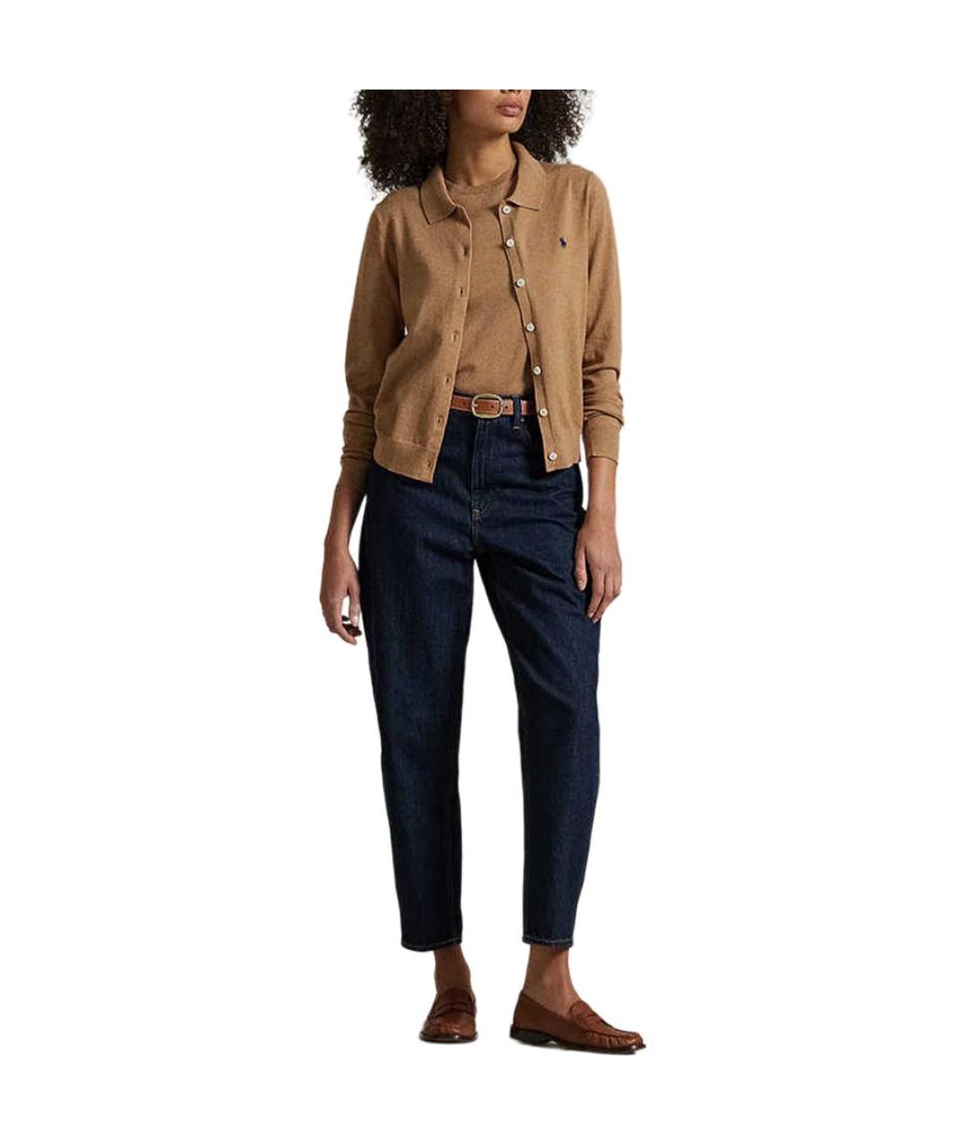 POLO RALPH LAUREN Бежевый хлопковый кардиган, фото 2