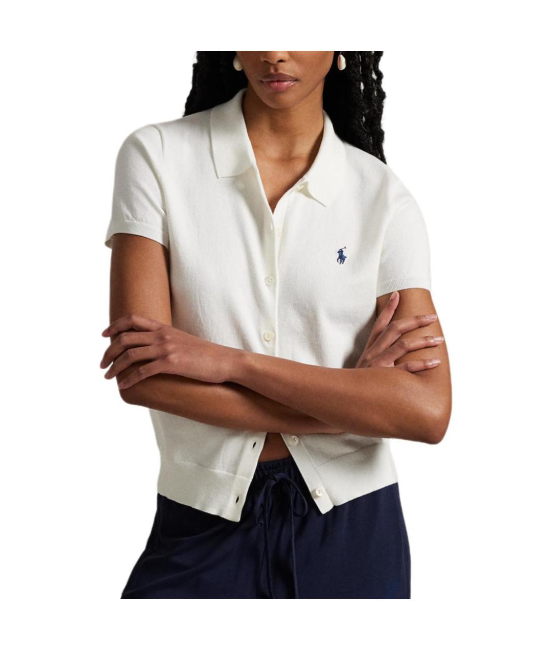 POLO RALPH LAUREN Белый хлопковый кардиган, фото 3