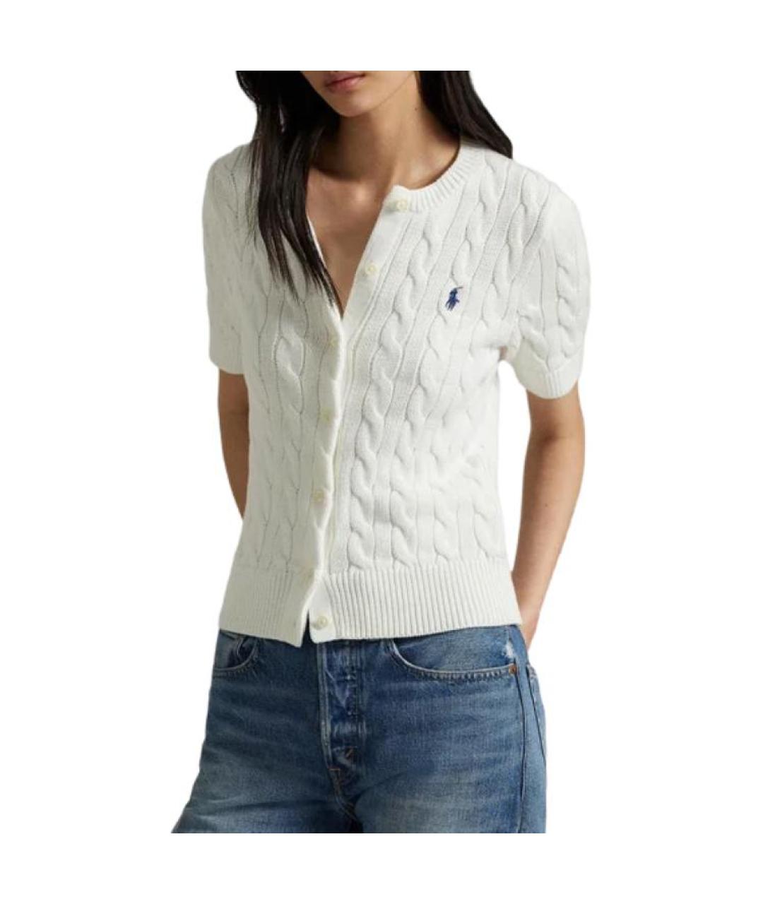 POLO RALPH LAUREN Белый кардиган, фото 4