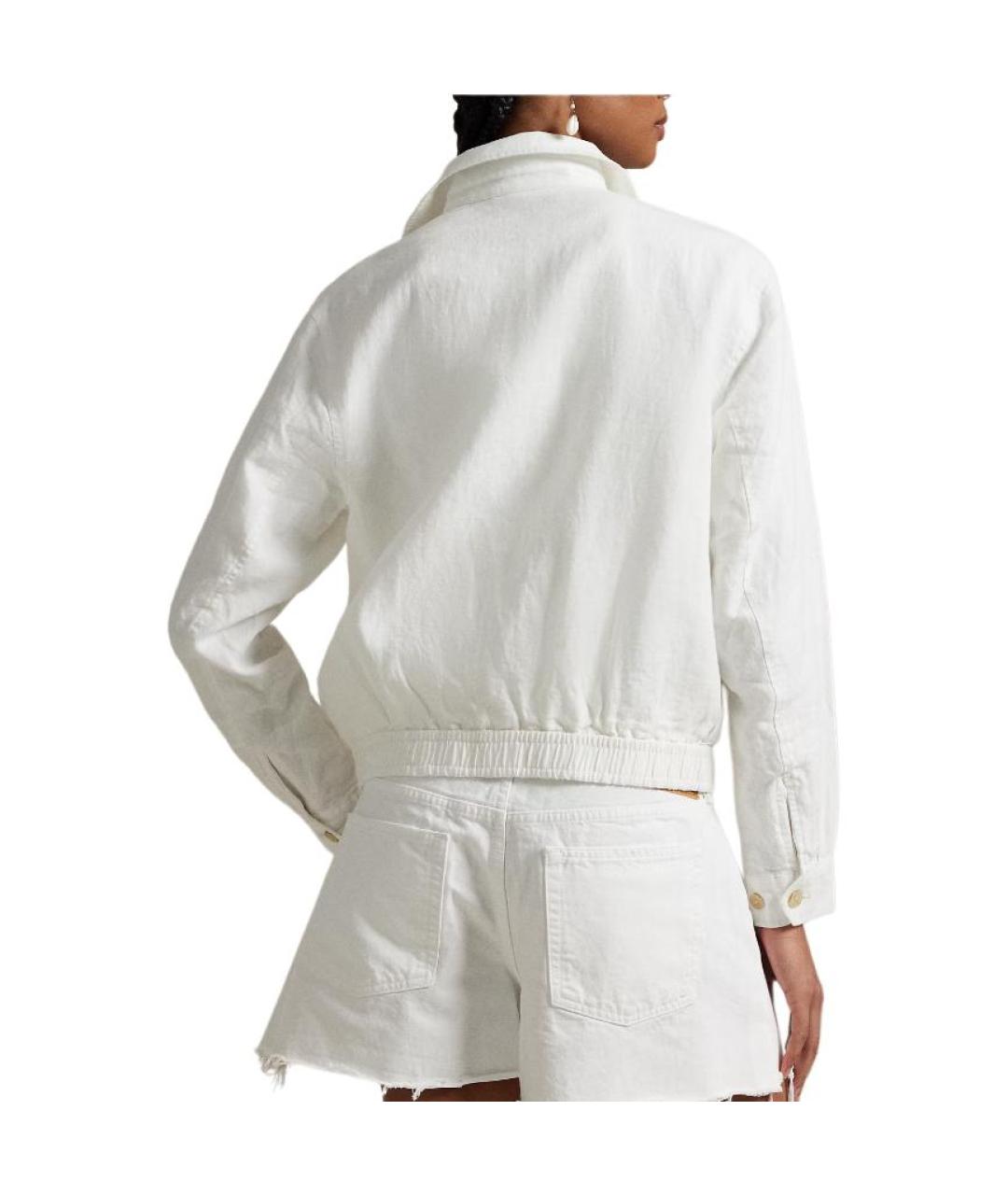 POLO RALPH LAUREN Белая льняная куртка, фото 2