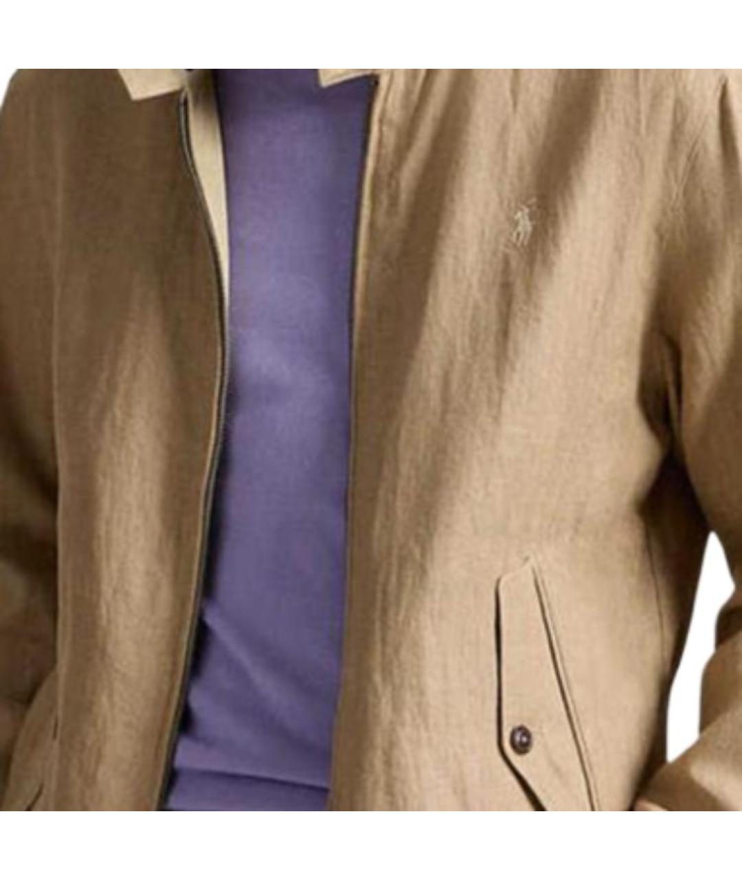 POLO RALPH LAUREN Коричневая хлопковая куртка, фото 6