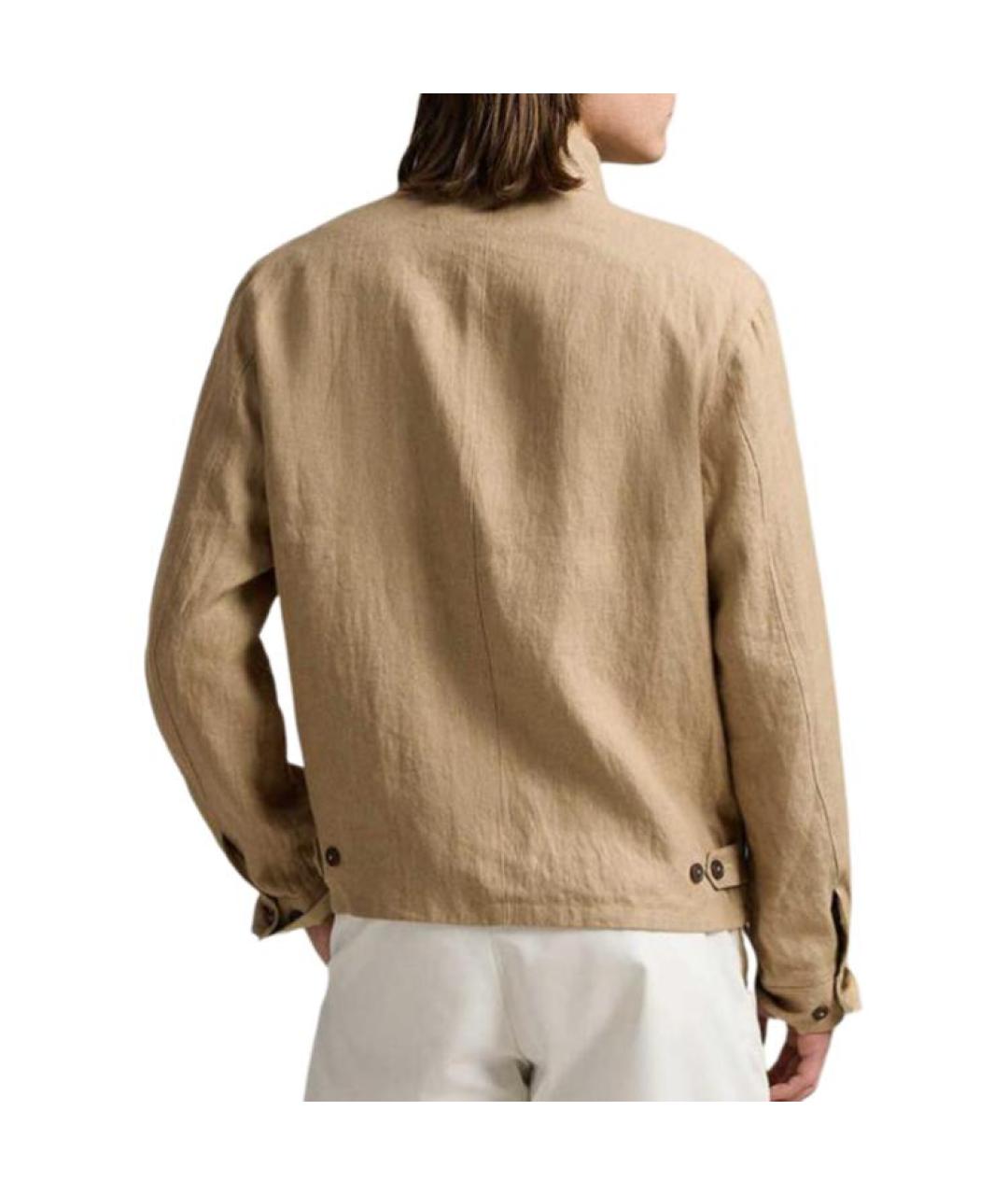 POLO RALPH LAUREN Коричневая хлопковая куртка, фото 3