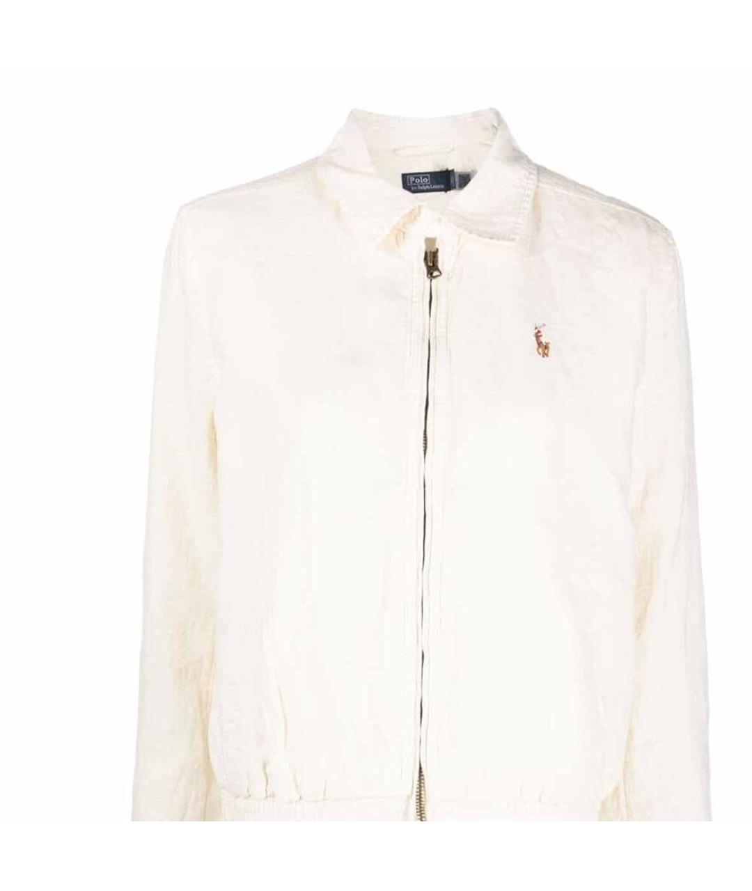 POLO RALPH LAUREN Белая хлопковая куртка, фото 2