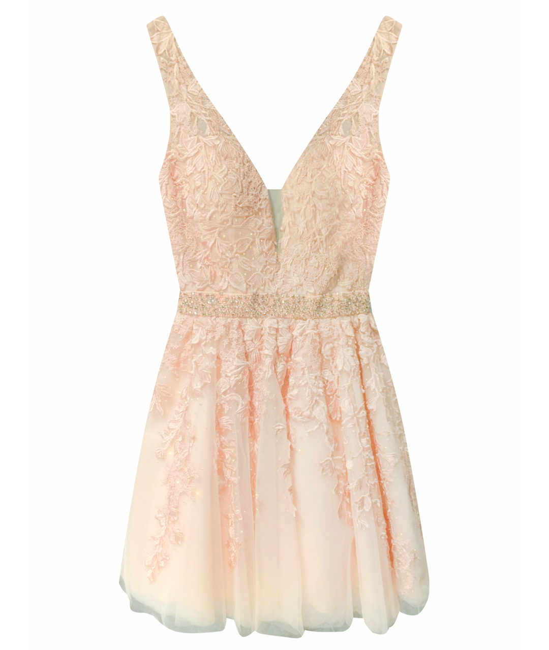 SHERRI HILL Розовое сетчатое вечернее платье, фото 1
