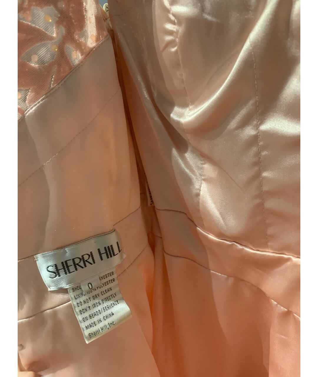 SHERRI HILL Розовое сетчатое вечернее платье, фото 3