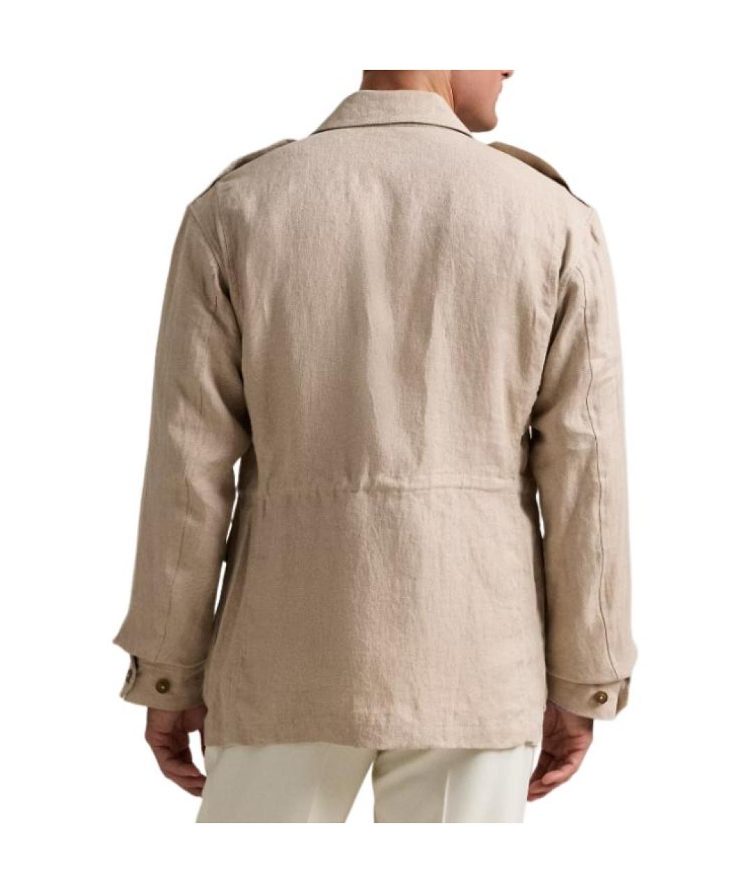 POLO RALPH LAUREN Бежевая хлопковая куртка, фото 4