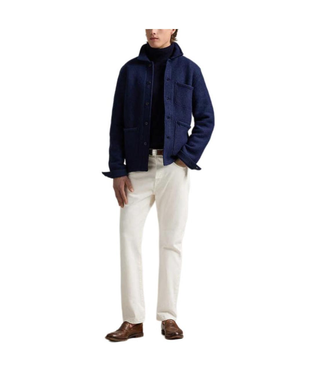 POLO RALPH LAUREN Синяя шерстяная куртка, фото 2