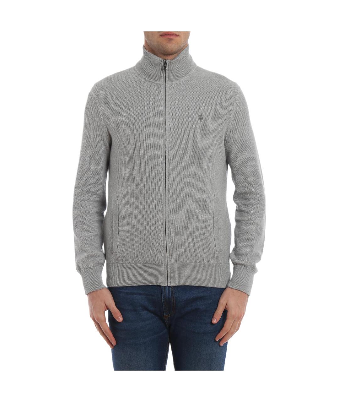 POLO RALPH LAUREN Серый хлопковый кардиган, фото 2