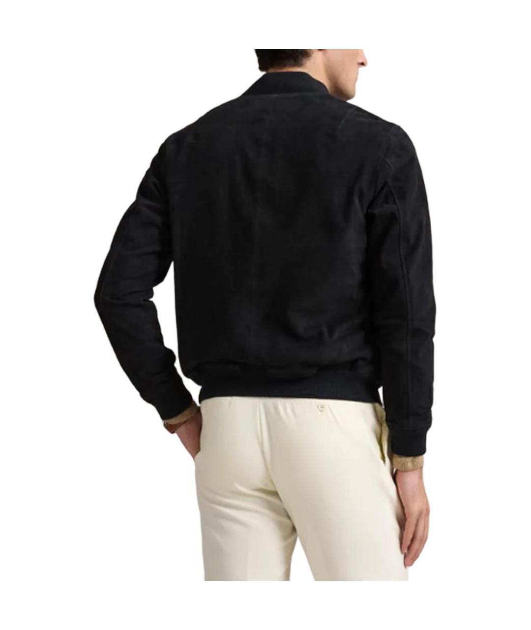 POLO RALPH LAUREN Темно-синяя замшевая куртка, фото 2