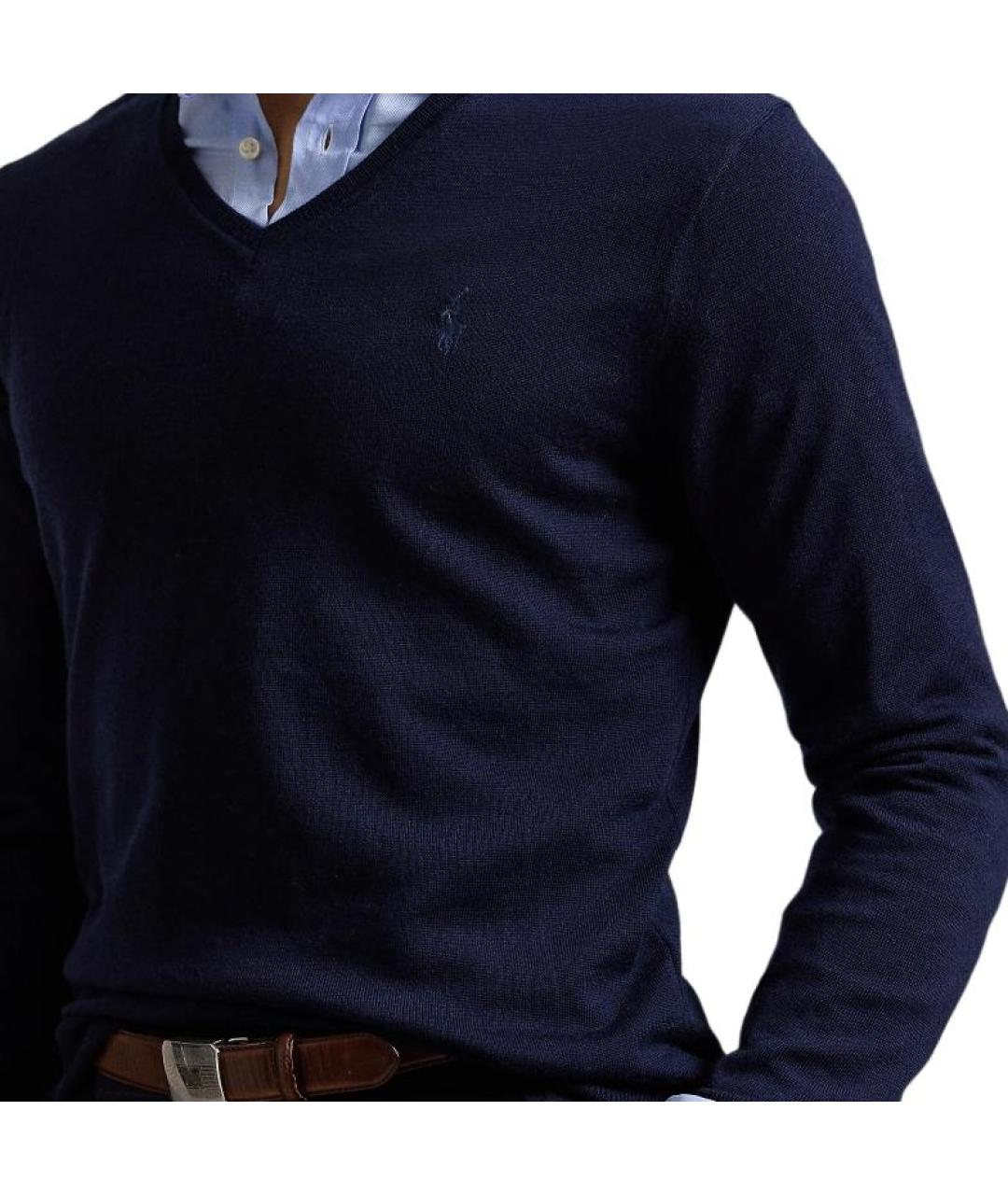 POLO RALPH LAUREN Темно-синий джемпер / свитер, фото 2