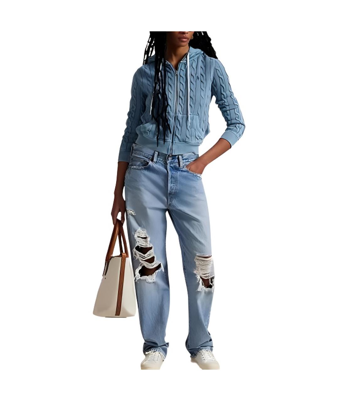 POLO RALPH LAUREN Синий хлопковый джемпер / свитер, фото 3