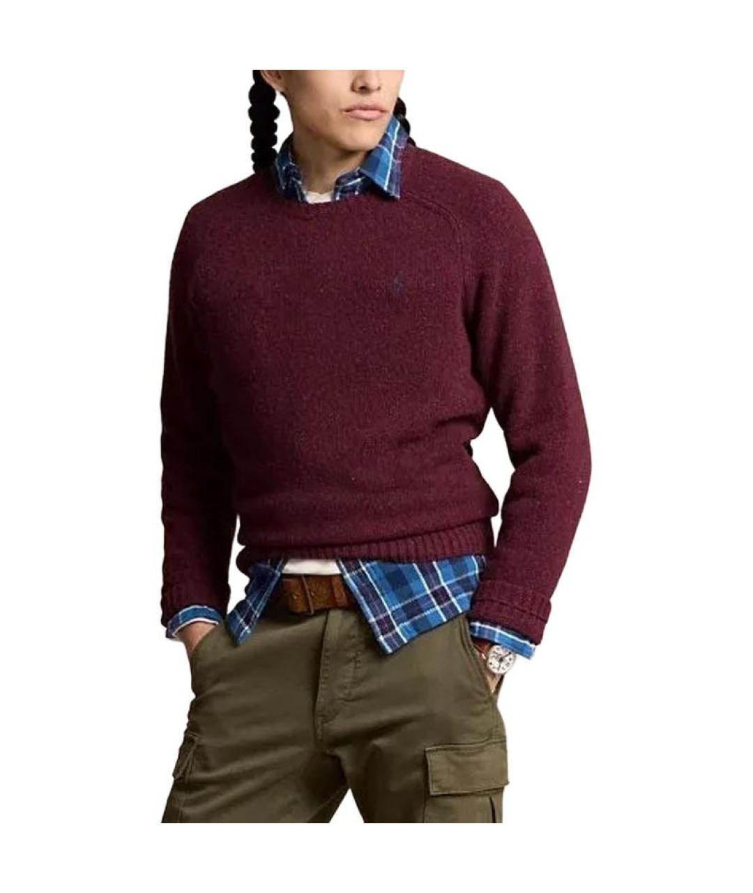 POLO RALPH LAUREN Бордовый джемпер / свитер, фото 2