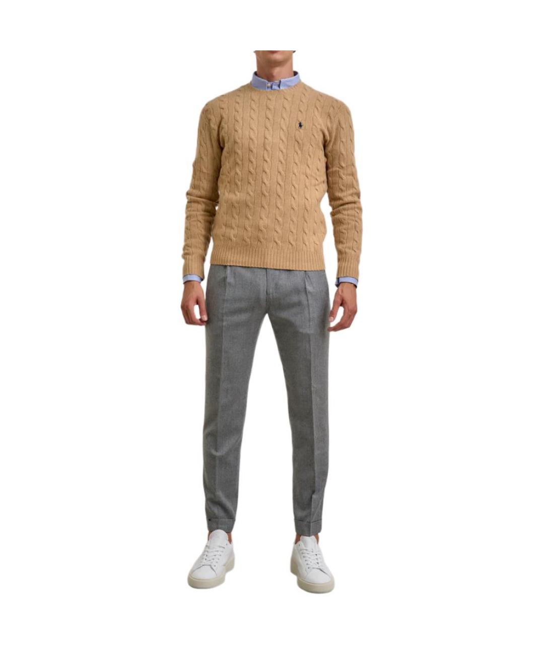 POLO RALPH LAUREN Коричневый джемпер / свитер, фото 4