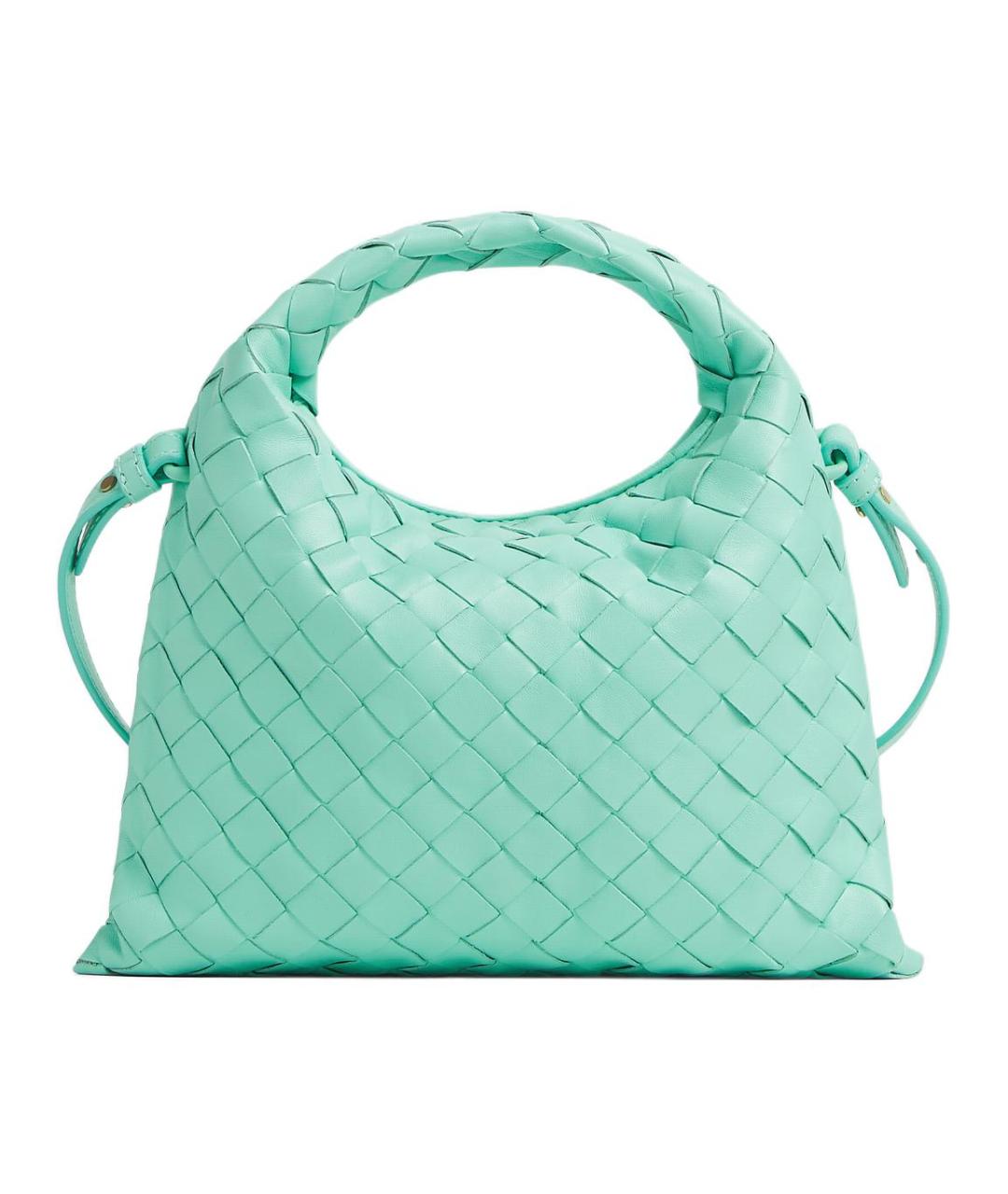 BOTTEGA VENETA Голубая кожаная сумка через плечо, фото 3