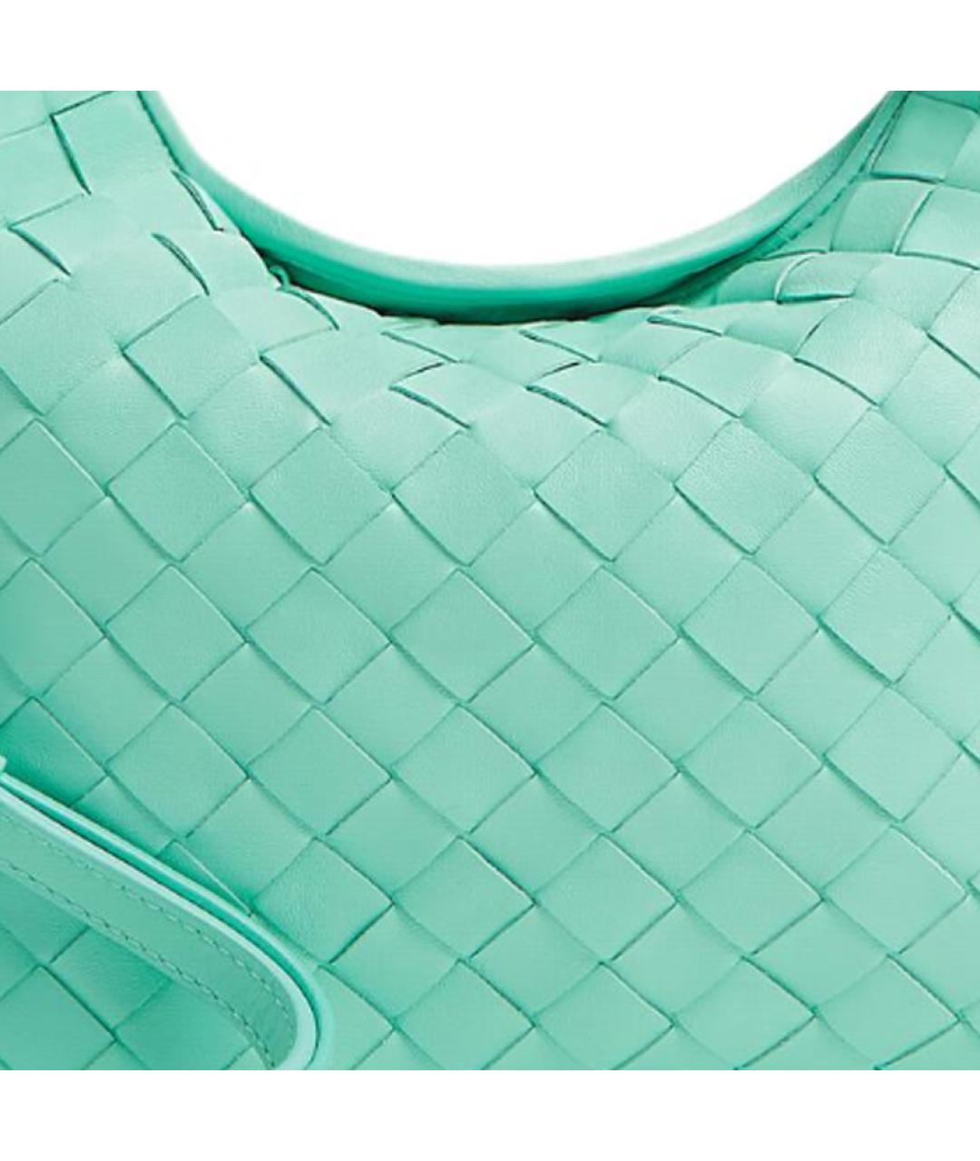 BOTTEGA VENETA Голубая кожаная сумка через плечо, фото 5