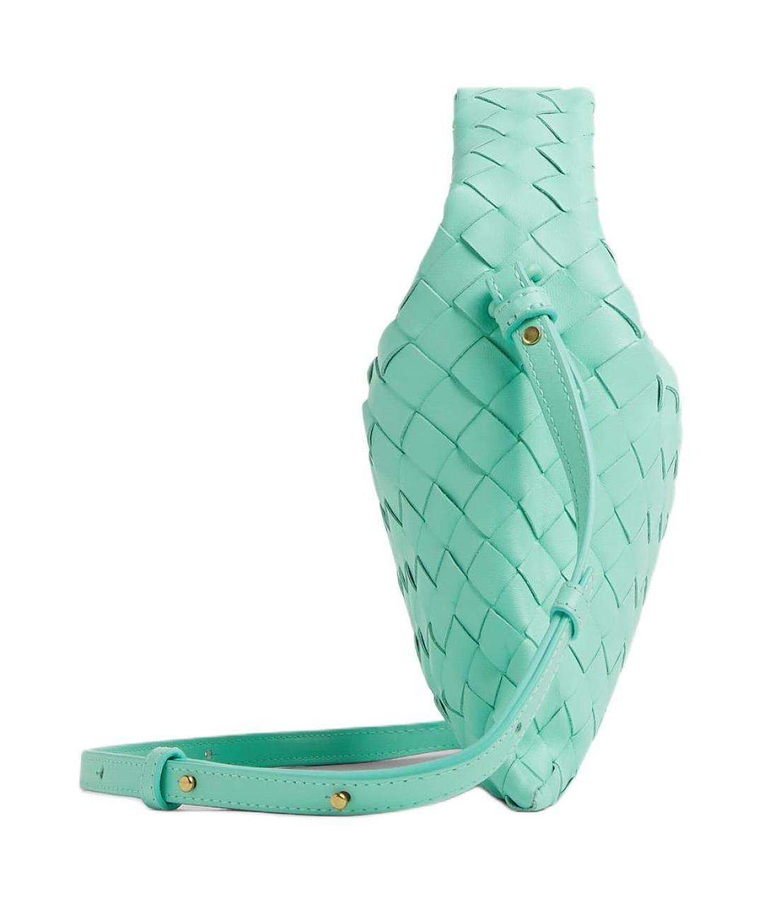 BOTTEGA VENETA Голубая кожаная сумка через плечо, фото 2