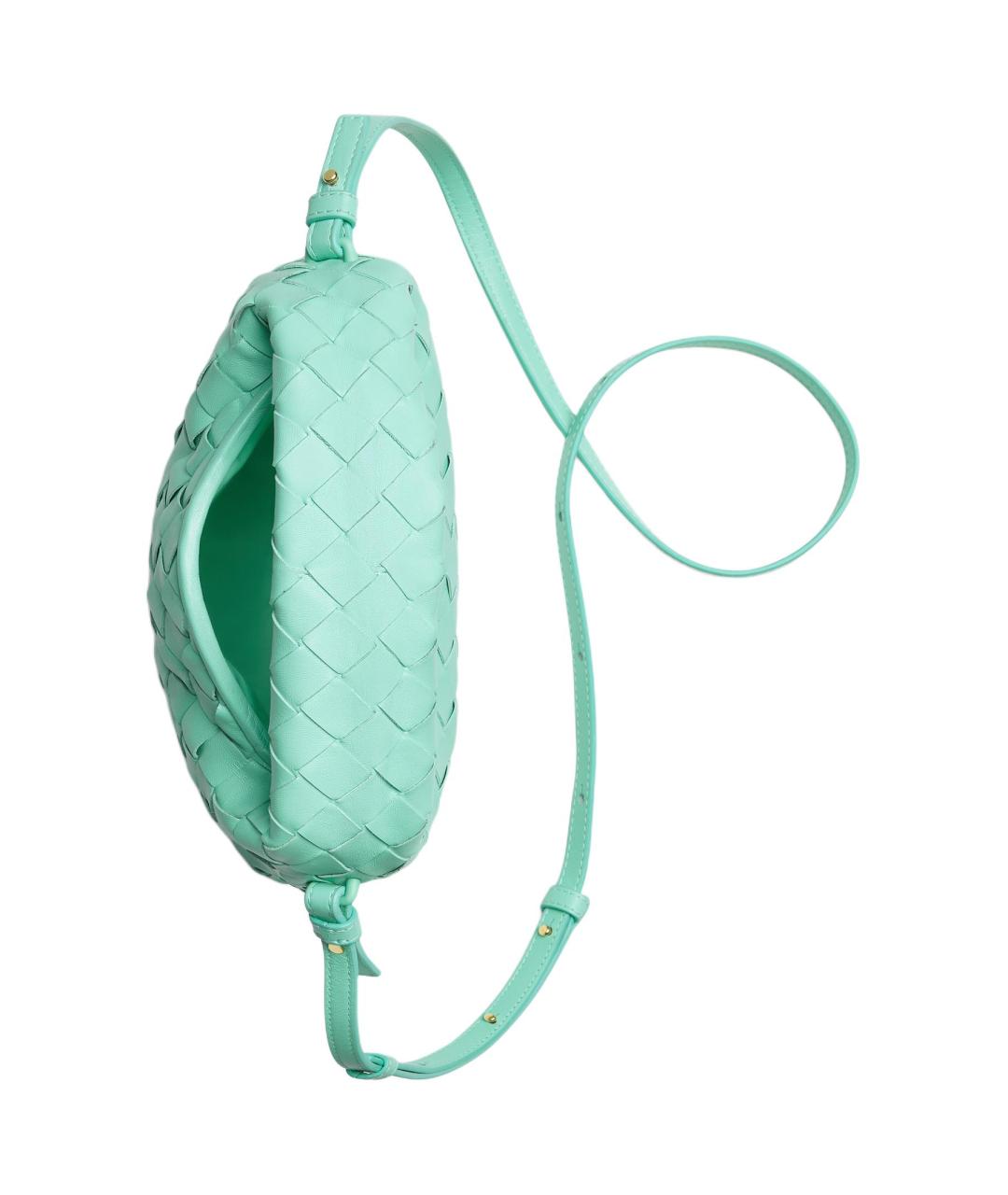 BOTTEGA VENETA Голубая кожаная сумка через плечо, фото 4