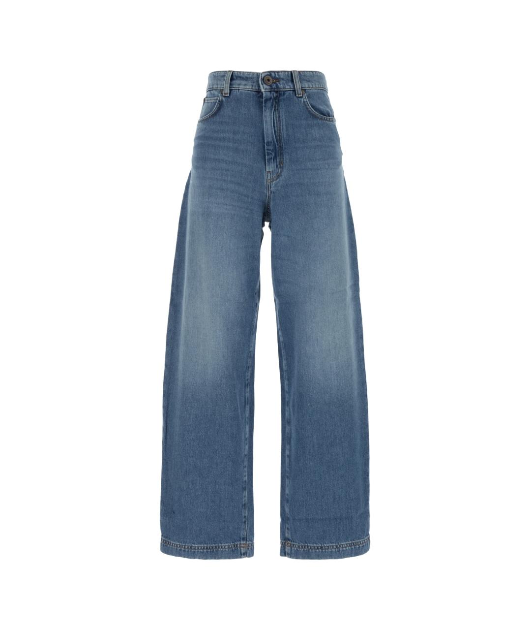 WEEKEND MAX MARA Темно-синие хлопковые джинсы клеш, фото 1