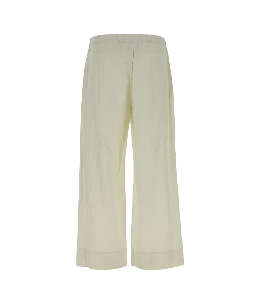 'S MAX MARA Бежевые хлопковые прямые брюки, фото 2