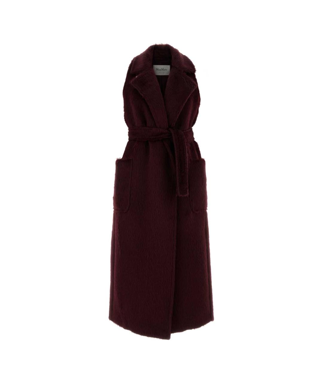 MAX MARA Бордовый шерстяной жилет, фото 1