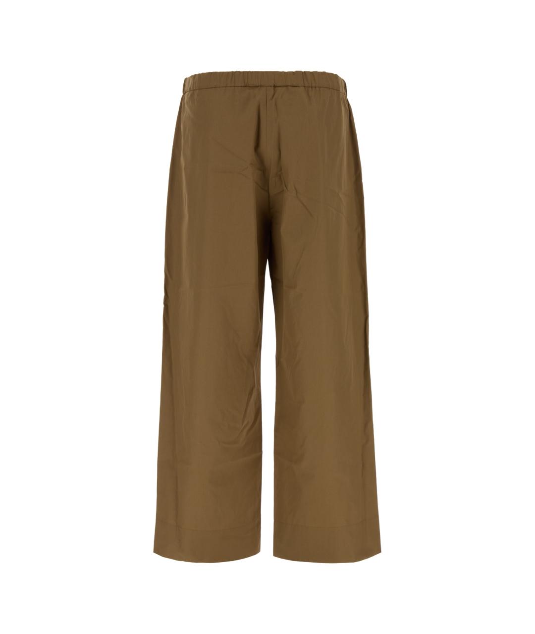 'S MAX MARA Бежевые хлопковые прямые брюки, фото 2