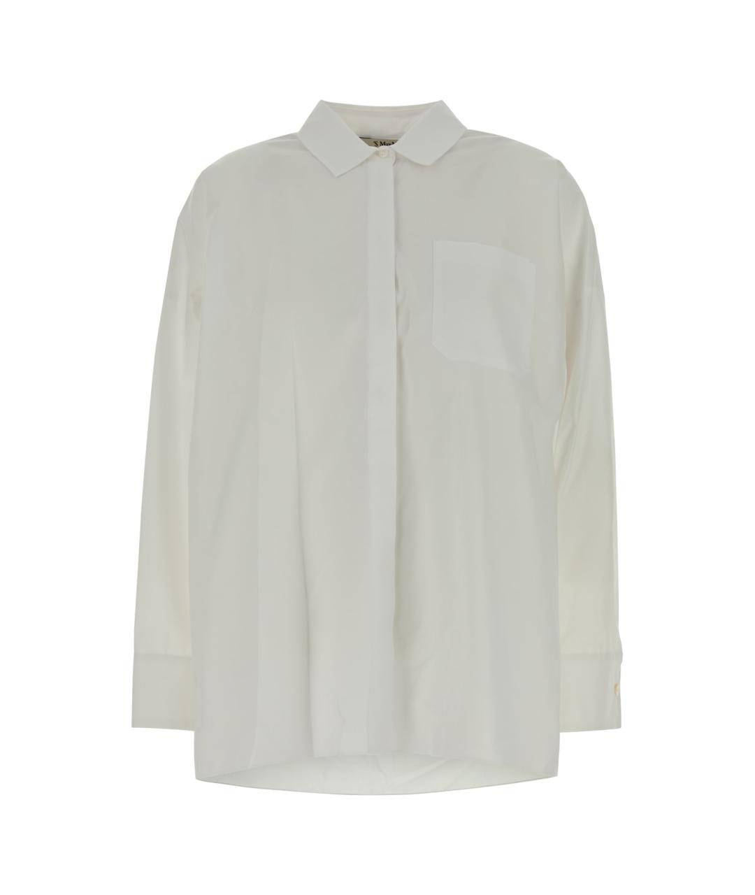 'S MAX MARA Белая хлопковая рубашка, фото 1
