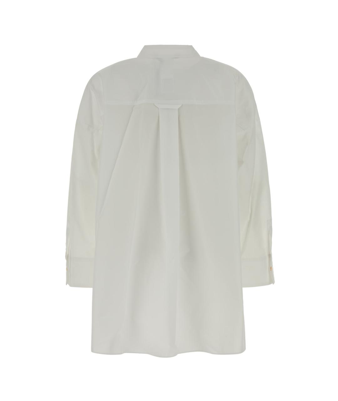 'S MAX MARA Белая хлопковая рубашка, фото 2