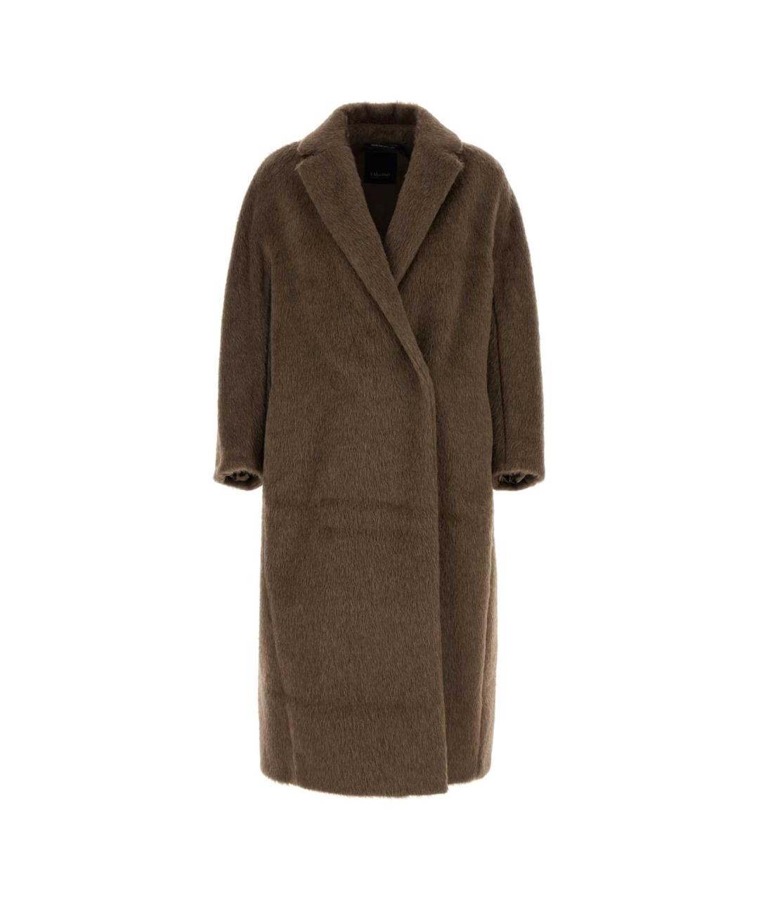 'S MAX MARA Коричневое шерстяное пальто, фото 1