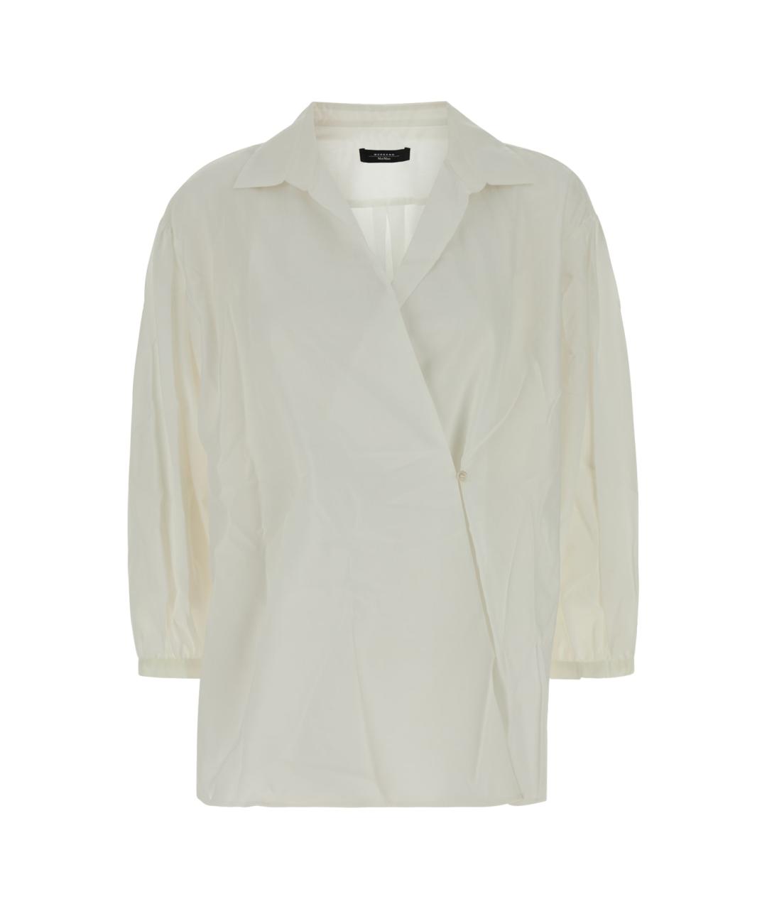 WEEKEND MAX MARA Белая хлопковая рубашка, фото 1