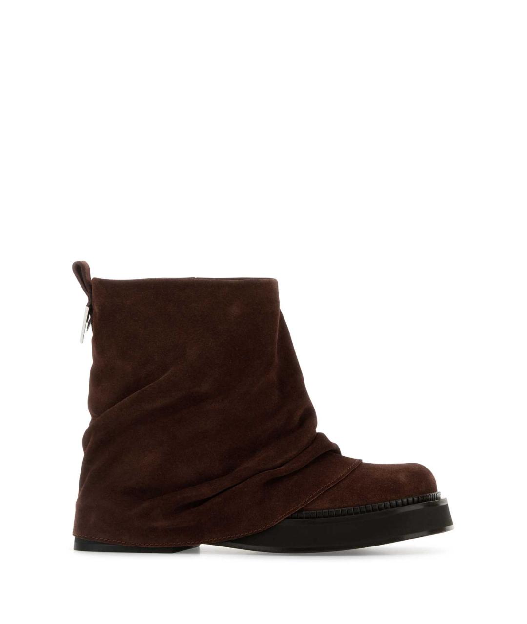 THE ATTICO Коричневые замшевые полусапоги, фото 1