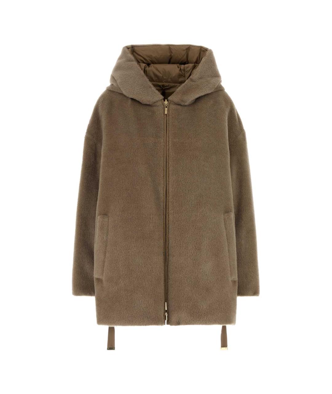 MAX MARA Серый полиэстеровый пуховик, фото 1